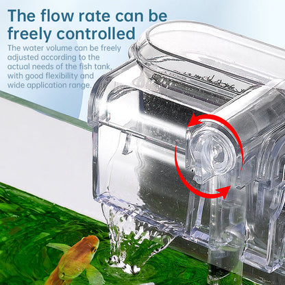 New USB - powered hanging aquarium filter, 2.5W, 250L/H. Ideal for aquariums under 30cm. Mini size.