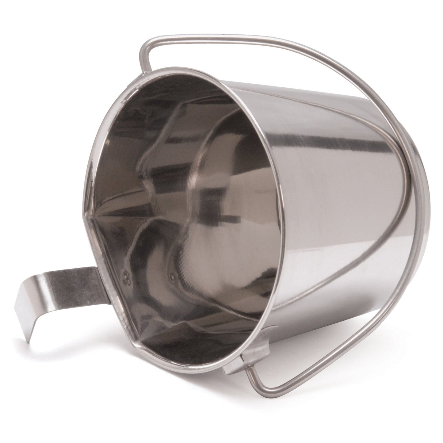 Jeffers Flat-Sided Stainless Steel Pails with Hook & Handle