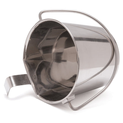 Jeffers Flat-Sided Stainless Steel Pails with Hook & Handle